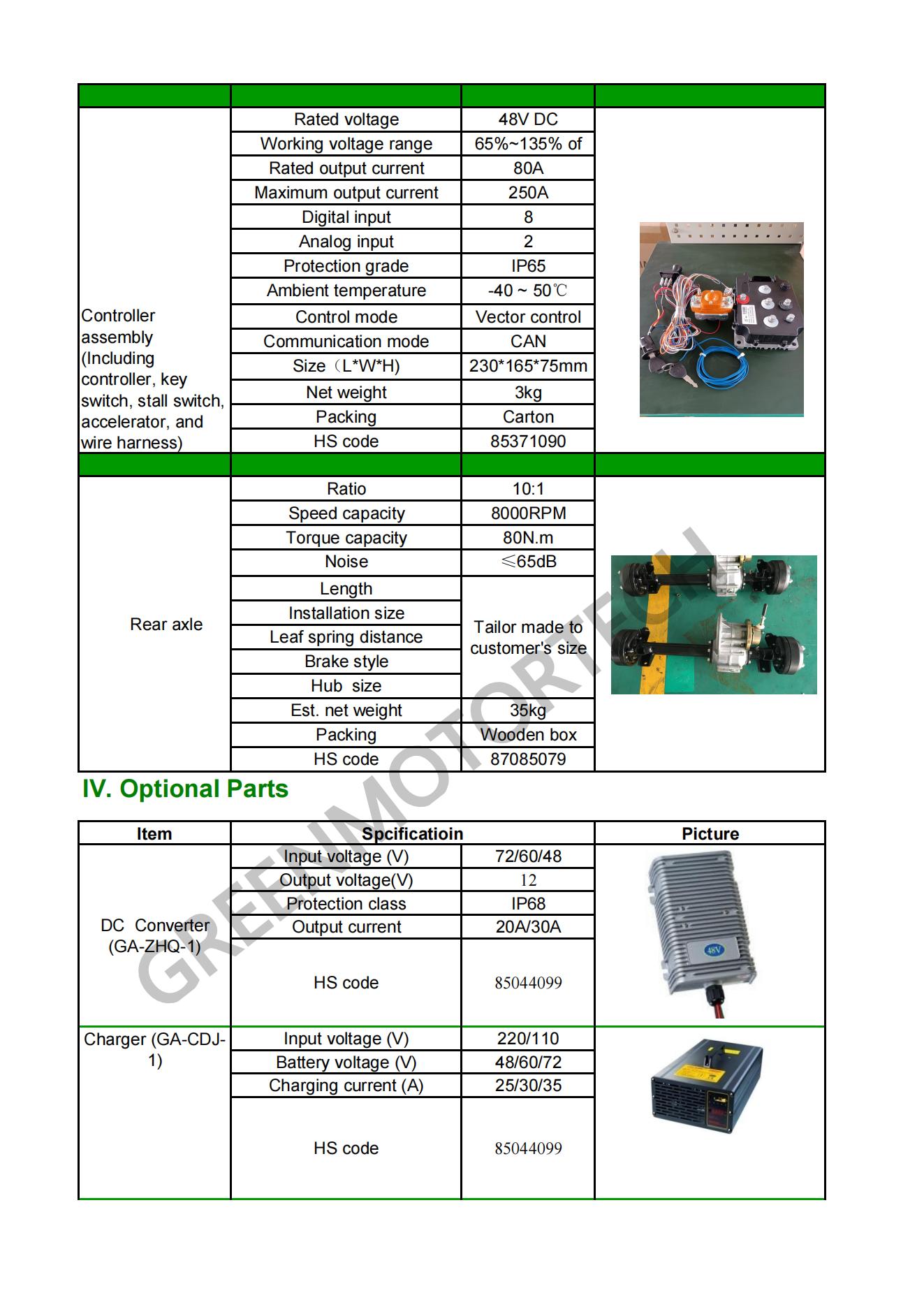 3KW 48V AC motor air cool Rear Drive Electric Car Conversion Kit 1 3kw 48v rear wheel drive system 04