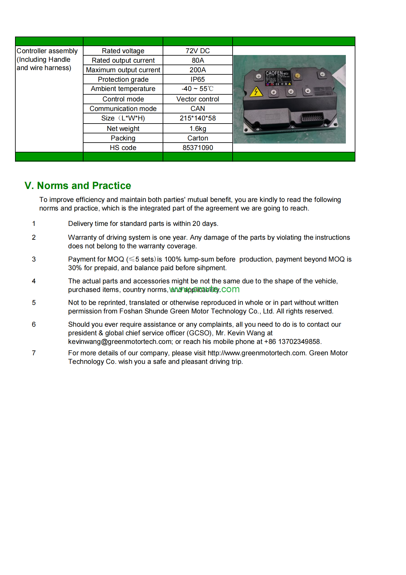 4KW PMSM Motor and Controller Kit for Electric Motorcycles Bikes - High Performance Brushless Motor Combo w/ 60V 72V Compatibility 3 4kw 72V Motor project report 03