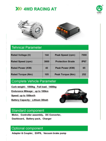 Electric Utility Vehicle-4x4 e-UTV powertrain solutions - CMVTE EV ...