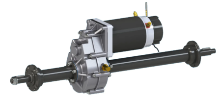 2200W 48V Electric Drive Axle System | AC/DC Motor Option with EM Brake for Heavy-Duty Golf Carts & Industrial Vehicles